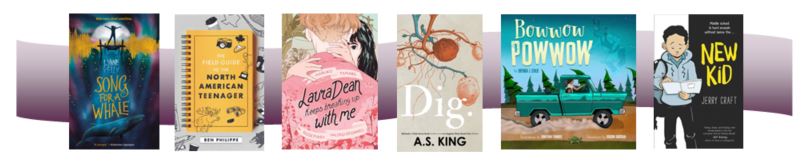 banner with covers of six books